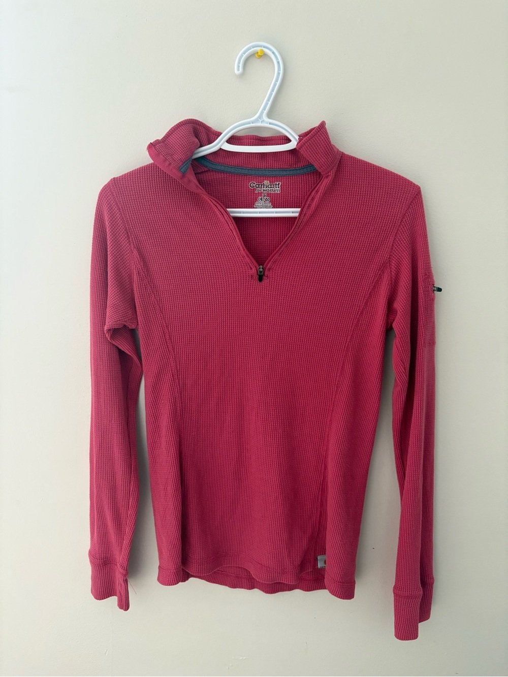 Vintage Carhartt for Women Pink Waffle Quarterzip